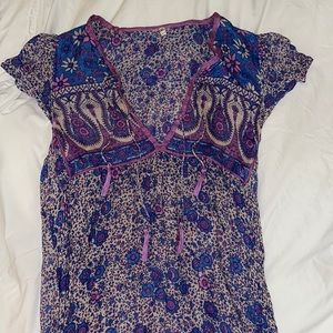 Vintage spell and the gypsy dress size L purple floral rare unicorn boho…